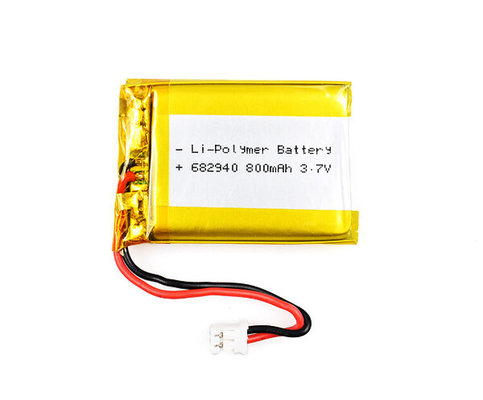 উচ্চ ক্ষমতা 3.7 V লিথিয়াম আয়ন ব্যাটারি 16g 800mAh LP682940