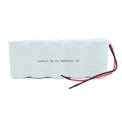 Ni Cd রিচার্জেবল ব্যাটারি প্যাক D4000mAh 6.0V সাইকেল লাইফ ব্যাটারি