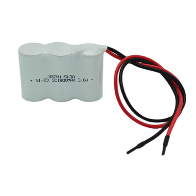 SC ইমার্জেন্সি লাইট Ni Cd ব্যাটারি 1600mAh 3.6V স্টিক টাইপ