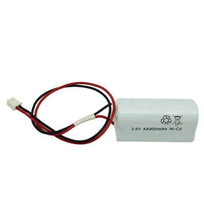 AA ইমার্জেন্সি লাইট Ni Cd ব্যাটারি 900mAh 3.6V 500 বার সাইকেল লাইফ