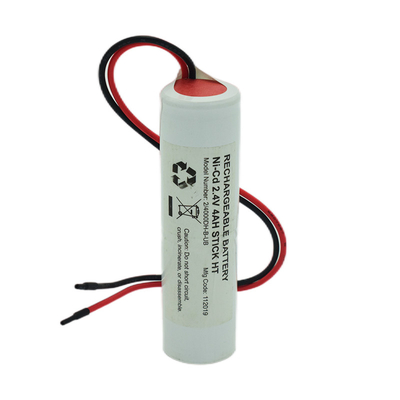 Ni Cd D4000mah 2.4 ভোল্ট আউট লাইট ব্যাটারি স্টিক টাইপ সাদা পিভিসি সঙ্গে