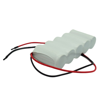 C2500mAh NiCd 6.0V রিচার্জেবল সেল ব্যাটারি প্যাকের প্রত্যাশিত জীবন 5 বছর