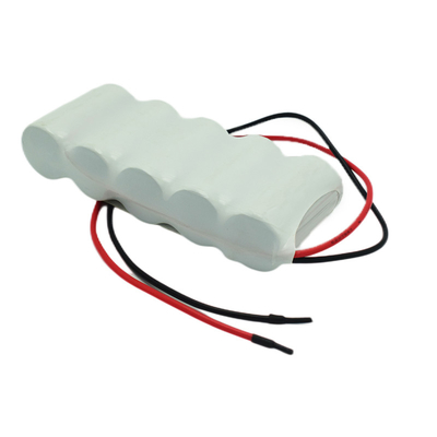 C2500mAh NiCd 6.0V রিচার্জেবল সেল ব্যাটারি প্যাকের প্রত্যাশিত জীবন 5 বছর