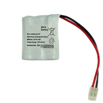 3.6V ইমার্জেন্সি লাইট Ni Cd ব্যাটারি 900mAh 500 বার সাইকেল