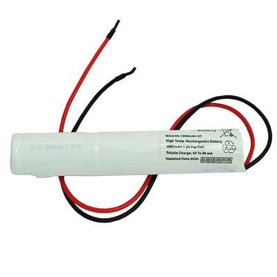 SC1800mAh 3.6ভোল্ট নিকেল ক্যাডমিয়াম ব্যাটারি প্যাক 500 বার সাইকেল লাইফ