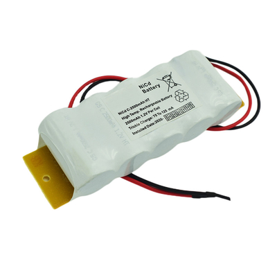 OEM 3.6V জরুরী প্রস্থান সাইন ব্যাটারি প্রতিস্থাপন NiCd PVC জ্যাকেট