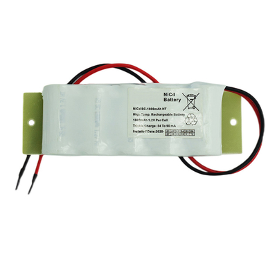 6.0V ইমার্জেন্সি লাইট Ni Cd ব্যাটারি 1800mAh 500 বার সাইকেল