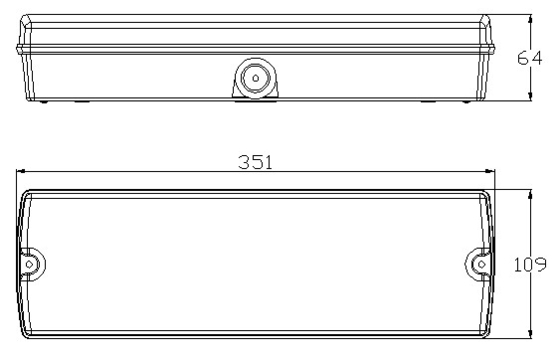 60Hz লিথিয়াম আয়ন ব্যাটারি ইমার্জেন্সি লাইট LED বাল্কহেড হোয়াইট 4W 150lm সিলিং মাউন্টিং