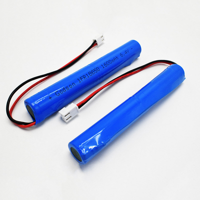 1600mAh 6.4V নলাকার ফায়ার এক্সিট লাইট ব্যাটারি LiFePO4 IFR18650