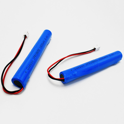 1600mAh 6.4V নলাকার ফায়ার এক্সিট লাইট ব্যাটারি LiFePO4 IFR18650