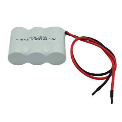 NiCD নিকেল ক্যাডমিয়াম ব্যাটারি প্যাক SC 1600mAh 3.6V লং সাইকেল লাইফ