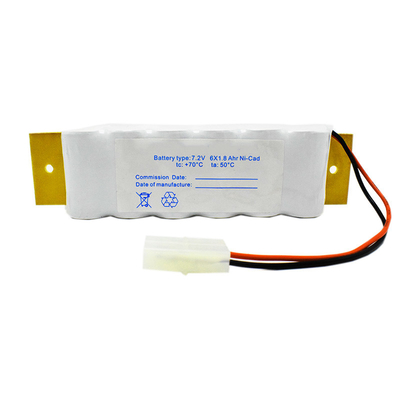 ব্যাকপ্লেট সহ SC1800mAh 7.2 V এক্সিট সাইন ইমার্জেন্সি লাইট Ni Cd ব্যাটারি