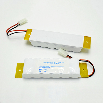 ব্যাকপ্লেট সহ SC1800mAh 7.2 V এক্সিট সাইন ইমার্জেন্সি লাইট Ni Cd ব্যাটারি