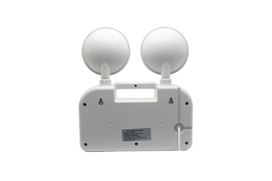 3 ঘন্টা সময়কাল 6W টুইন হেড জরুরী আলো AC 85-265V ABS