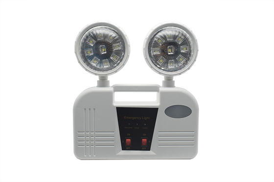 3 ঘন্টা সময়কাল 6W টুইন হেড জরুরী আলো AC 85-265V ABS