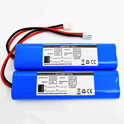 18650 3000mAh 6.4 ভোল্ট সাইড বাই সাইড টাইপ LiFePO4 ব্যাটারি উচ্চ তাপমাত্রা কর্মক্ষমতা