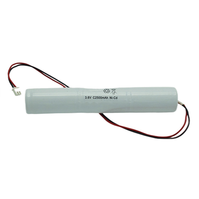 জরুরী আলো আইইসি 61951 3.6V C2500mAh দিয়ে সিলড নিকেল-ক্যাডমিয়াম সেল
