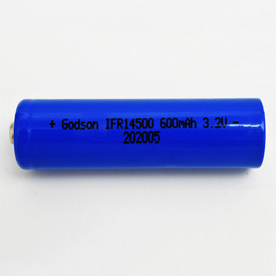 14500 600mAh 3.2V LiFePO4 ব্যাটারি জরুরী আলো এবং প্রস্থান চিহ্নগুলির জন্য