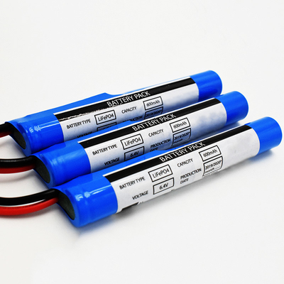 জরুরী আলো 600mAh 6.4V 18650 LiFePO4 রিচার্জেবল ব্যাটারি