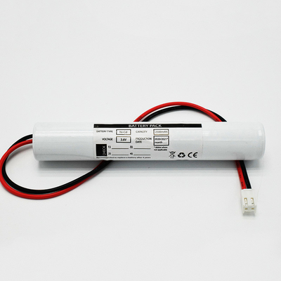 3.6V 2500mAh Ni-CD ব্যাটারি উচ্চ খরচ কার্যকর সঙ্গে জরুরী আলো জন্য
