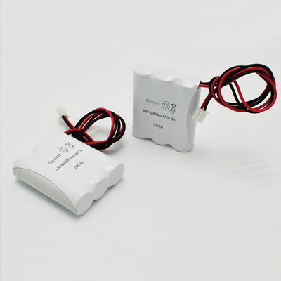 জরুরী আলো পাশ পাশ টাইপ Ni-Cd ব্যাটারি AA900mAh 3.6V