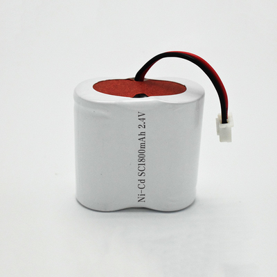 জরুরী আলো ব্যাটারি Ni-Cd ব্যাটারি SC1800mAh 2.4V 4.32Wh Side By Side প্রকার