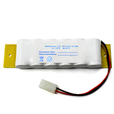 পিসিএম নি-সিডি ব্যাটারি এসসি 1800 এমএএইচ 7.2V 12.96Wh এসবিএস টাইপ সহ OEM জরুরী আলো ব্যাটারি