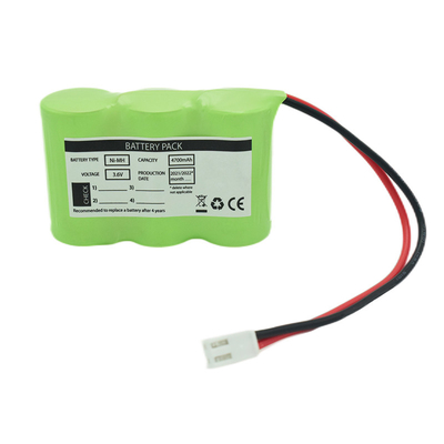 3S1P সাইড বাই সাইড টাইপ 3.6V Ni-Mh C4700mAh উচ্চ তাপমাত্রা রিচার্জেবল ব্যাটারি OEM পিভিসি