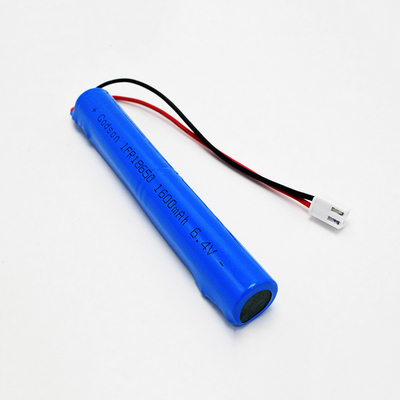 OEM জরুরী আলো ব্যাটারি IFR 18650 1.6Ah 6.4V LiFePO4 স্ট্যাক ব্যাটারি প্যাক দীর্ঘ চক্র জীবন