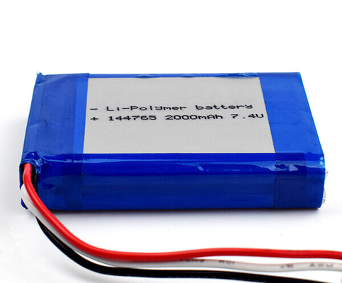 লিথিয়াম পলিমার 7.4 ভি লি আয়ন ব্যাটারি 144765 75g 2000mAh সেল