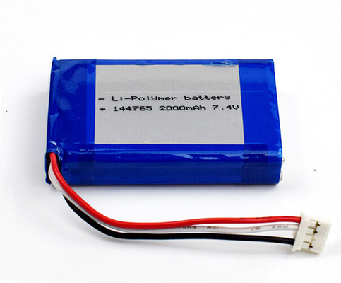 লিথিয়াম পলিমার 7.4 ভি লি আয়ন ব্যাটারি 144765 75g 2000mAh সেল