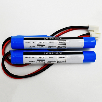 LiFePO4 স্টিক টাইপ 6.4 V ব্যাটারি 600mAh JST VH 2P সংযোগকারী