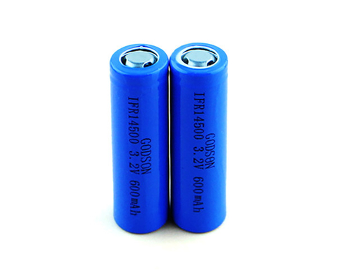 CC CV চার্জিং 12V LiFePO4 ব্যাটারি IFR14500 Regarchable 3.2 V 600mAh একক সেল