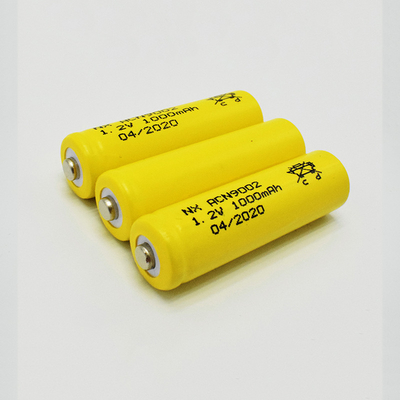 হলুদ PVC 1.2 V Nicd ব্যাটারি সেল রিচার্জেবল AA1000mAh স্টিক টাইপ