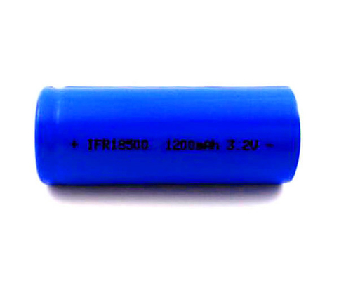 নলাকার LiFePO4 সেল প্রস্থান হালকা ব্যাটারি প্যাক 18500 3.2V 1200mAh