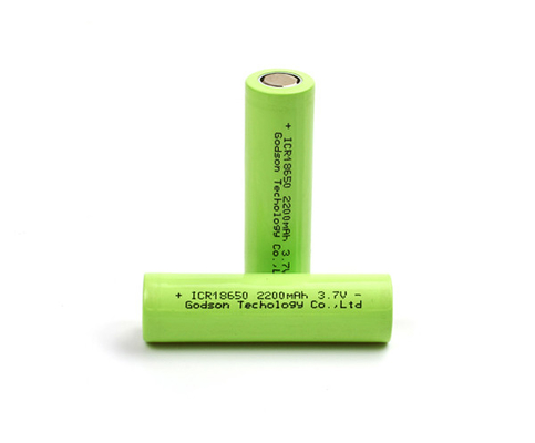2200mAh রিচার্জেবল লিথিয়াম আয়রন ব্যাটারি ICR18650 3.7V লিথিয়াম আয়ন