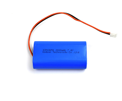 পরিবেশ বান্ধব 7.4 V 2000mah রিচার্জেবল ব্যাটারি লিথিয়াম আয়রন প্যাক