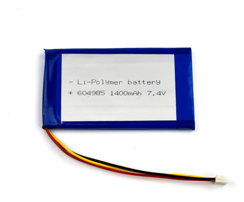 লিথিয়াম পলিমার 55g 7.4 ভি লি আয়ন ব্যাটারি 1400mAh সেল 604985