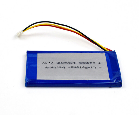লিথিয়াম পলিমার 55g 7.4 ভি লি আয়ন ব্যাটারি 1400mAh সেল 604985