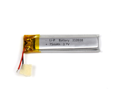 ইমার্জেন্সি লাইট লি-পলিমার ব্যাটারি 310938 75mAh 3.7V কানেক্টর সহ