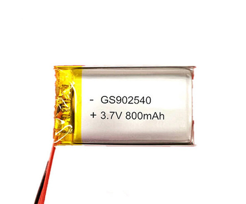 লিথিয়াম পলিমার ব্যাটারি 902540 800mAh 3.7V আলোর জন্য আবেদন করুন