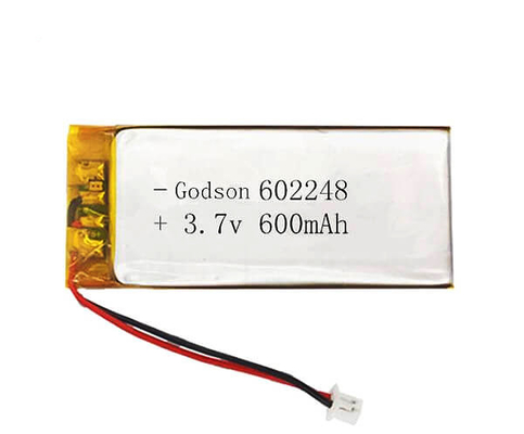 600mAh লিথিয়াম পলিমার ব্যাটারি 602248 3.7 V সলিড ফর্ম 1C চার্জ
