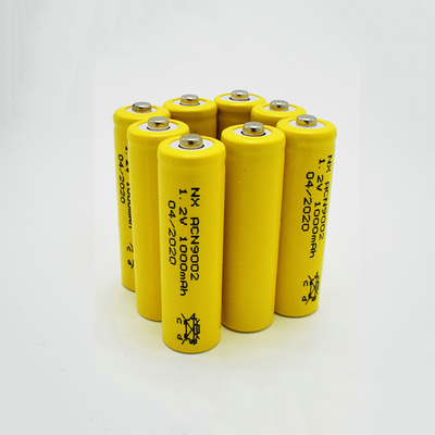 হলুদ PVC 1.2 V Nicd ব্যাটারি সেল রিচার্জেবল AA1000mAh স্টিক টাইপ
