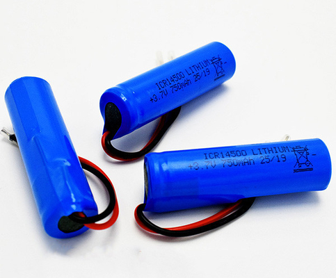 PVC জ্যাকেট সহ 750mAh 3.7V ICR14500 লিথিয়াম ব্যাটারি গন্ধহীন