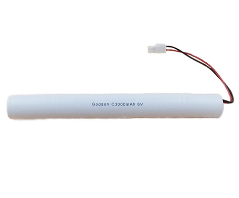 রিচার্জযোগ্য স্টিক 6V Ni-cd ব্যাটারি প্যাক C3000mAh দীর্ঘ চক্র জীবন জরুরী আলো