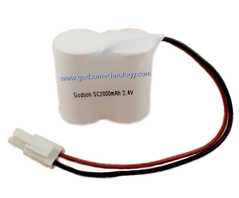 নিকেল ক্যাডমিয়াম ব্যাটারি প্যাক SC2000mAh 2.4V 500 বার সাইকেল লাইফ