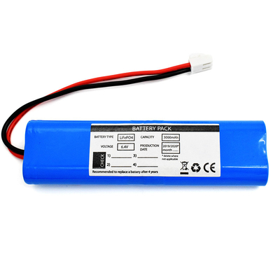 ইমার্জেন্সি লাইটিং ব্যাটারি LiFePO4 3000mah ব্যাটারি 6.4V ব্লু পিভিসি