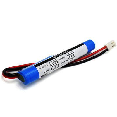 LiFePO4 স্টিক টাইপ 6.4 V ব্যাটারি 600mAh JST VH 2P সংযোগকারী