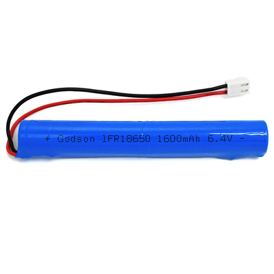 1600mAh 18650 LiFePO4 প্যাক 6.4V ইমার্জেন্সি লাইটিং ব্যাটারি