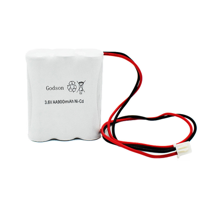 AA900mAh 3.6V ইমার্জেন্সি এক্সিট সাইন ব্যাটারি রিপ্লেসমেন্ট NiCd PVC জ্যাকেট